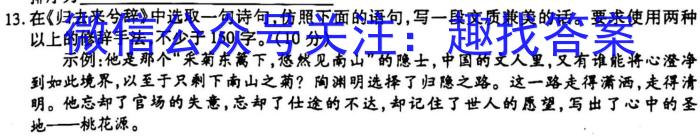 安徽省2023届九年级第一学期期末质量监测语文