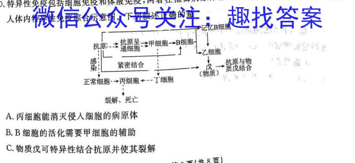 2023遵义市笔四教育集团高二联考生物试卷答案