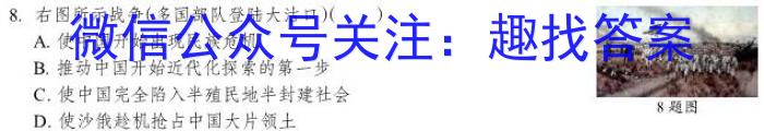 勤学早·2023年武汉市部分学校九年级四月调研考试（一）历史