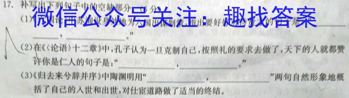 2023普通高等学校招生全国统一考试·冲刺押题卷 新教材(二)2语文