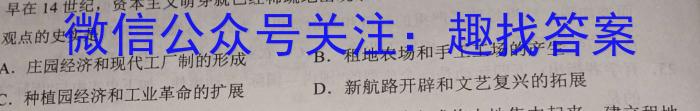 安徽第一卷·2022-2023学年安徽省八年级教学质量检测(五)5历史