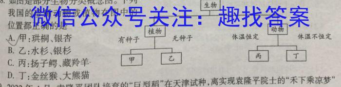 安徽省九年级2022-2023学年新课标闯关卷（十三）AH生物