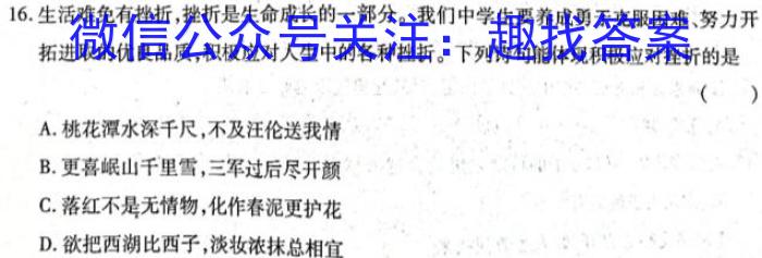 2023届普通高等学校招生全国统一考试冲刺预测·全国卷 YX-E(四)4&政治