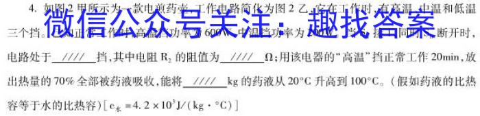 江西省2023届九年级《学业测评》分段训练（五）q物理