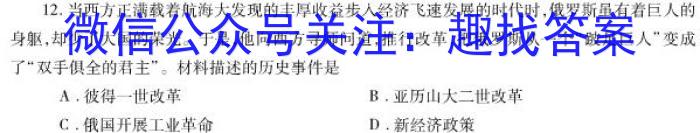 2023年安徽省中考学业水平检测（A）历史