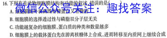 [安庆二模]安徽省2023年安庆市高三模拟考试(二模)生物