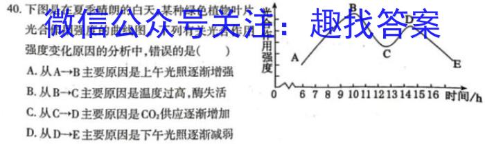 百师联盟 2023届高三冲刺卷(四)4 全国卷生物