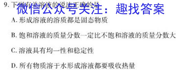 安徽省2023年名校之约·中考导向总复*模拟样卷（八）化学
