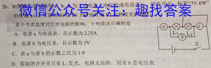 2023届衡水金卷先享题 信息卷 全国卷(六)6物理`