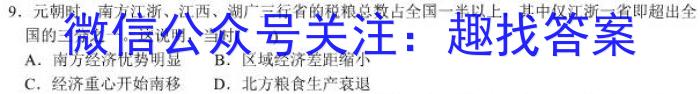 安徽省九年级2022-2023学年新课标闯关卷（十七）AH历史