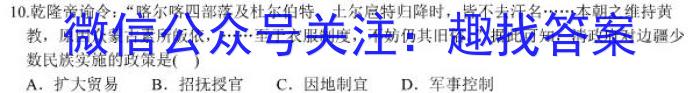 安徽省2023届九年级联盟考试（二）历史