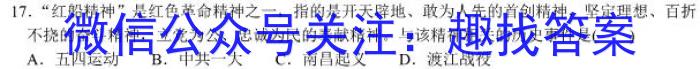 安徽省六安市2024届八年级第一学期期末质量监测历史