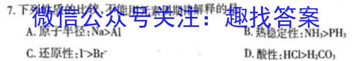 吉林省2022~2023年度上学期高一期末联考卷(231252Z)化学