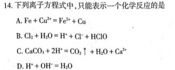 陕西省2023年初中毕业学业考试模拟试题化学