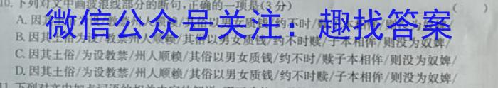 安徽省2023届九年级联盟考试（23-CZ124c）语文