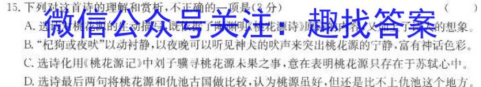 2023年陕西省初中学业水平考试·全真模拟卷（一）A版语文
