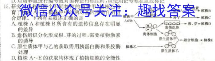 2023年普通高等学校招生全国统一考试仿真冲刺卷XKB(五)(六)生物试卷答案