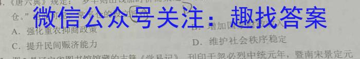 2023届新疆维吾尔自治区普通高考第一次适应性检测历史