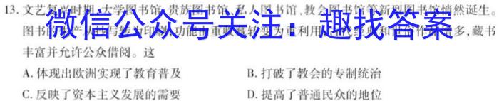 江西省2025届七年级下学期阶段评估（一）（5LR）历史