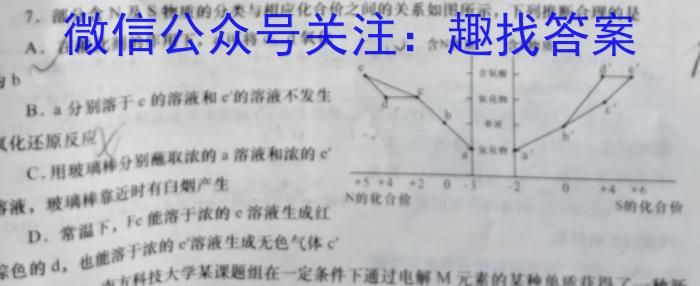 2023届内蒙古高三年级3月联考（4001C）化学