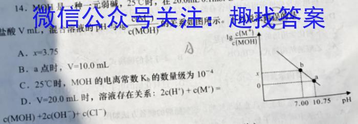 2023年湖南省高三年级高考冲刺试卷（三）化学