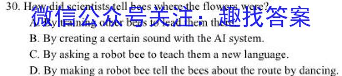中考必刷卷·安徽省2023年安徽中考第一轮复习卷(四)4英语