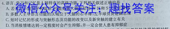 名师卷2023届普通高等学校招生全国统一考试仿真模拟卷(六)6生物