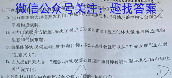 【全部更新】河南省新乡市封丘县2023届九年级上学期期终性评价测试卷（23-CZ103c）语文