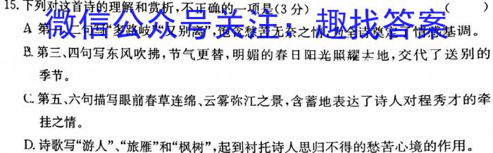 江西省2023年初中学业水平考试模拟卷（二）语文
