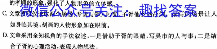 陕西省西安市西咸新区2023年初中学业水平考试模拟试题（一）A版语文