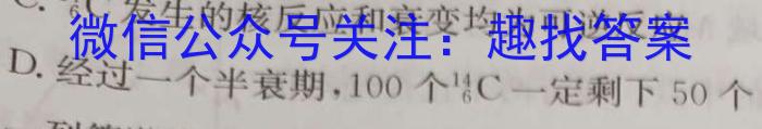 天一大联考2023届高中毕业年级第一次模拟考试l物理