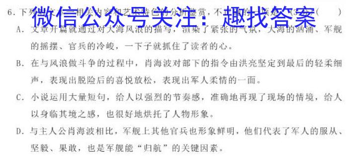 2022-2023学年度下学期高三年级第二次综合素养评价(HZ)语文