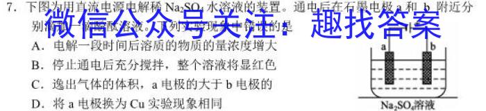 安师联盟2023年中考权威预测模拟考试（六）化学
