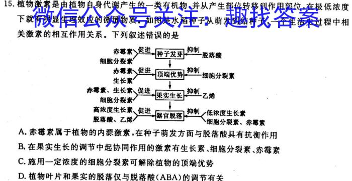 南昌十中2023届高三一模模拟考试生物试卷答案