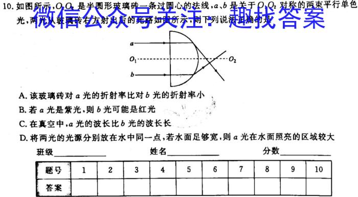 本溪市2024-2023学年七八九年级下学期初教学质量检测q物理