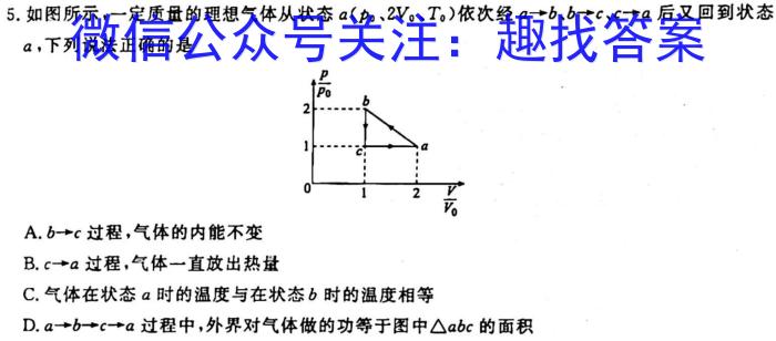 九师联盟 2022-2023学年高三2月质量检测(新高考).物理