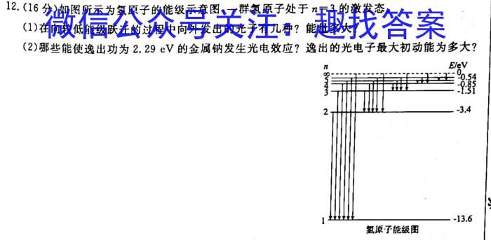 2023年邵阳市高三第二次联考试题卷(3月).物理