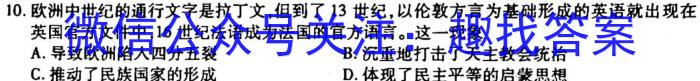 2023届普通高等学校招生全国统一考试冲刺预测·全国卷 YX-E(六)6历史试卷