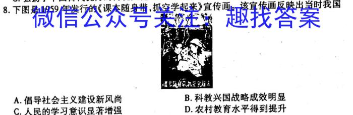 江淮名卷·2023年省城名校中考调研（二）政治s