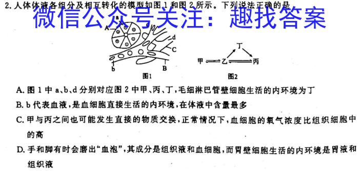 2022-2023学年安徽省九年级下学期阶段性质量监测生物试卷答案