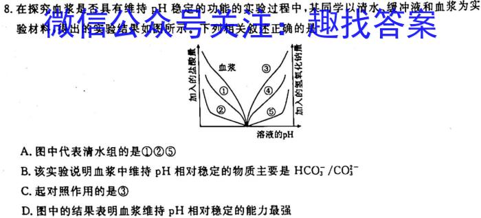 2023届内蒙古哈蒙双百高三3月大联考生物