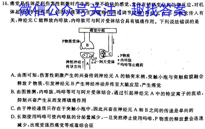 江西省2023届九年级江西中考总复习模拟卷（一）生物