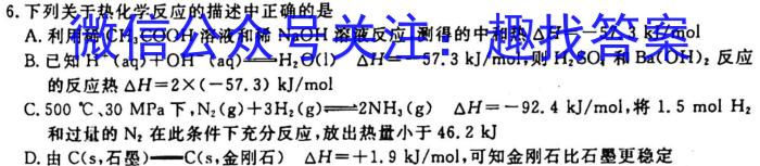 2023年湖南省普通高中学业水平合格性考试模拟试卷(四)化学