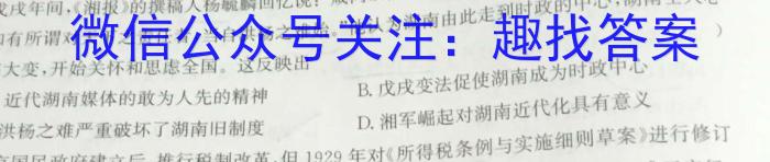安徽省2023年名校之约·中考导向总复习模拟样卷（九）历史