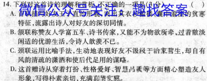 2023年湖南省高三年级高考冲刺试卷（二）语文