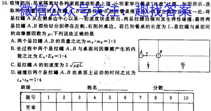 河南省2022-2023学年下期高中毕业班阶段性测试f物理