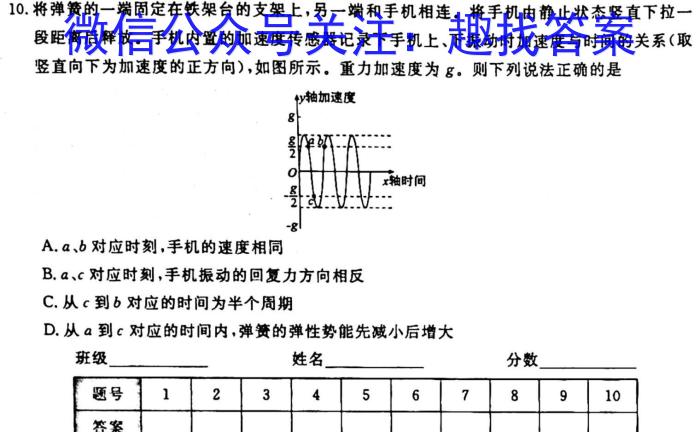 2023年江西九年级学业水平考试模拟卷q物理