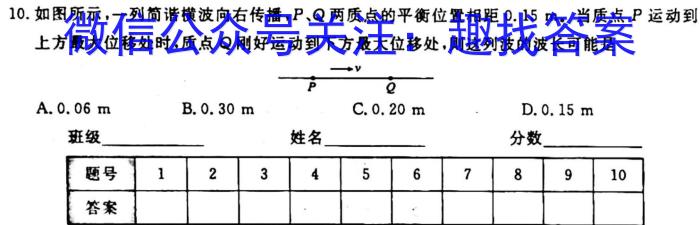 安徽省2023届九年级学情诊断考试物理`