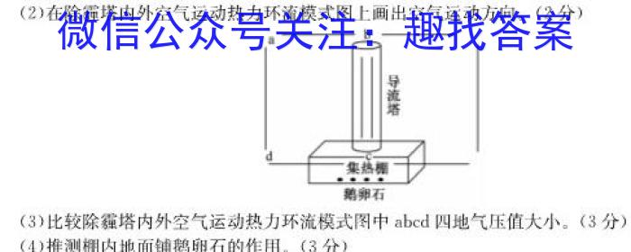 非凡吉创•2023届TOP20创新联盟大联考高三3月联考地理.