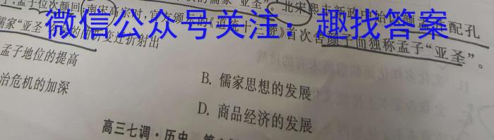 安徽省2023年九年级中考第一次模拟考试（新安中学）历史试卷